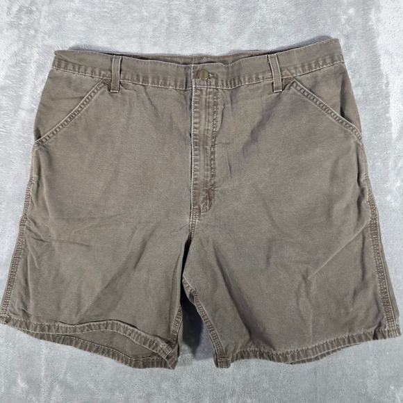 Carhartt Work Shorts Carpenter Utility Brown Cotton‎ Mens Size 40 - Picture 1 of 6